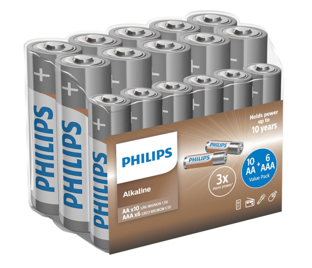 Philips Entry Alkaline 10x AA + 6x AAA - 633778 - zdjęcie